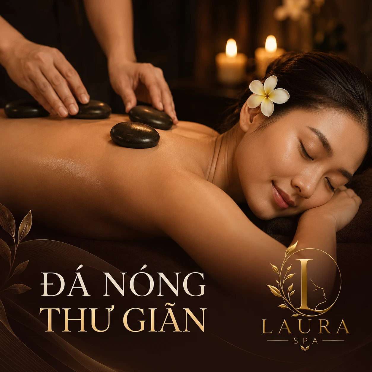 Massage đá nóng thư giãn