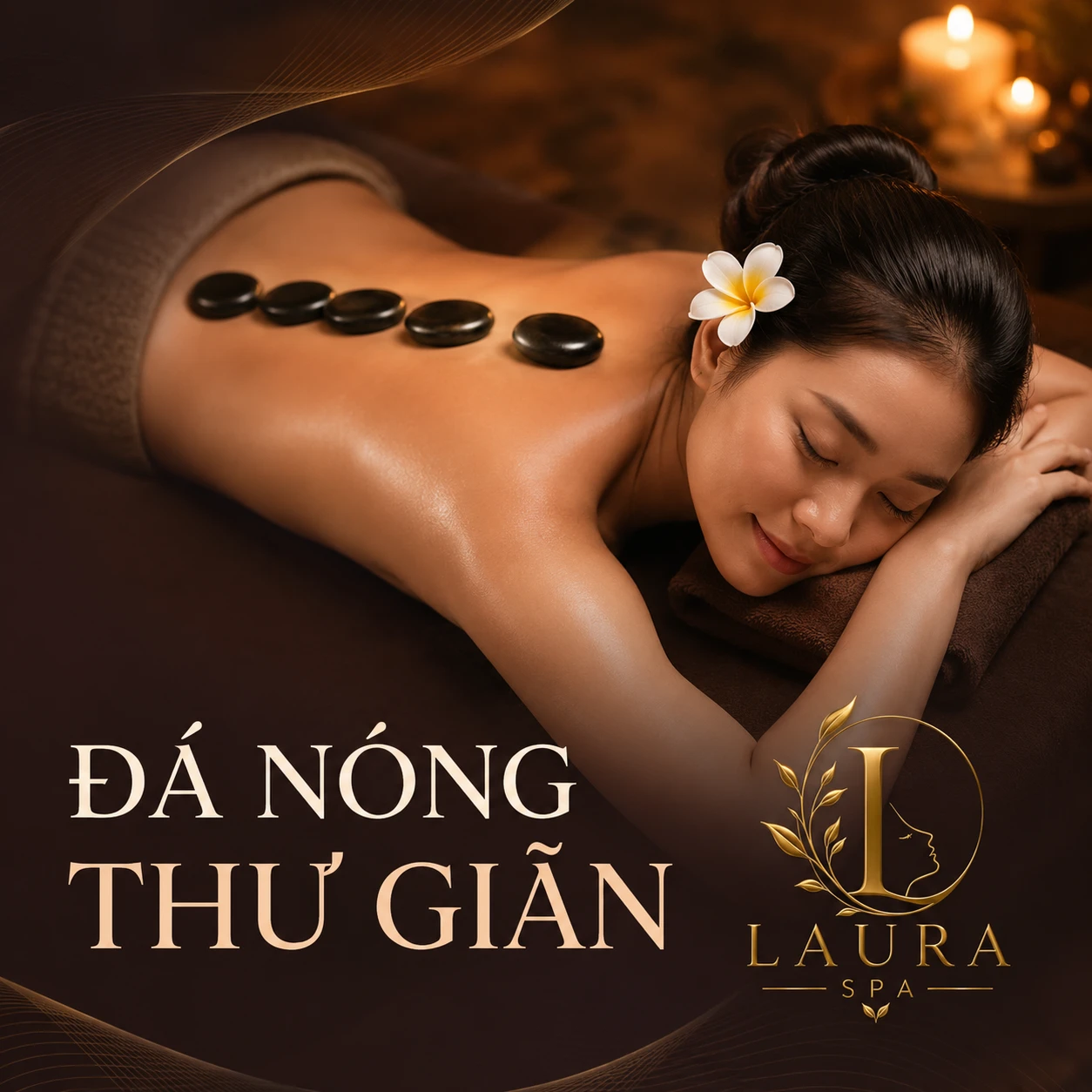 Massage đá nóng thư giãn
