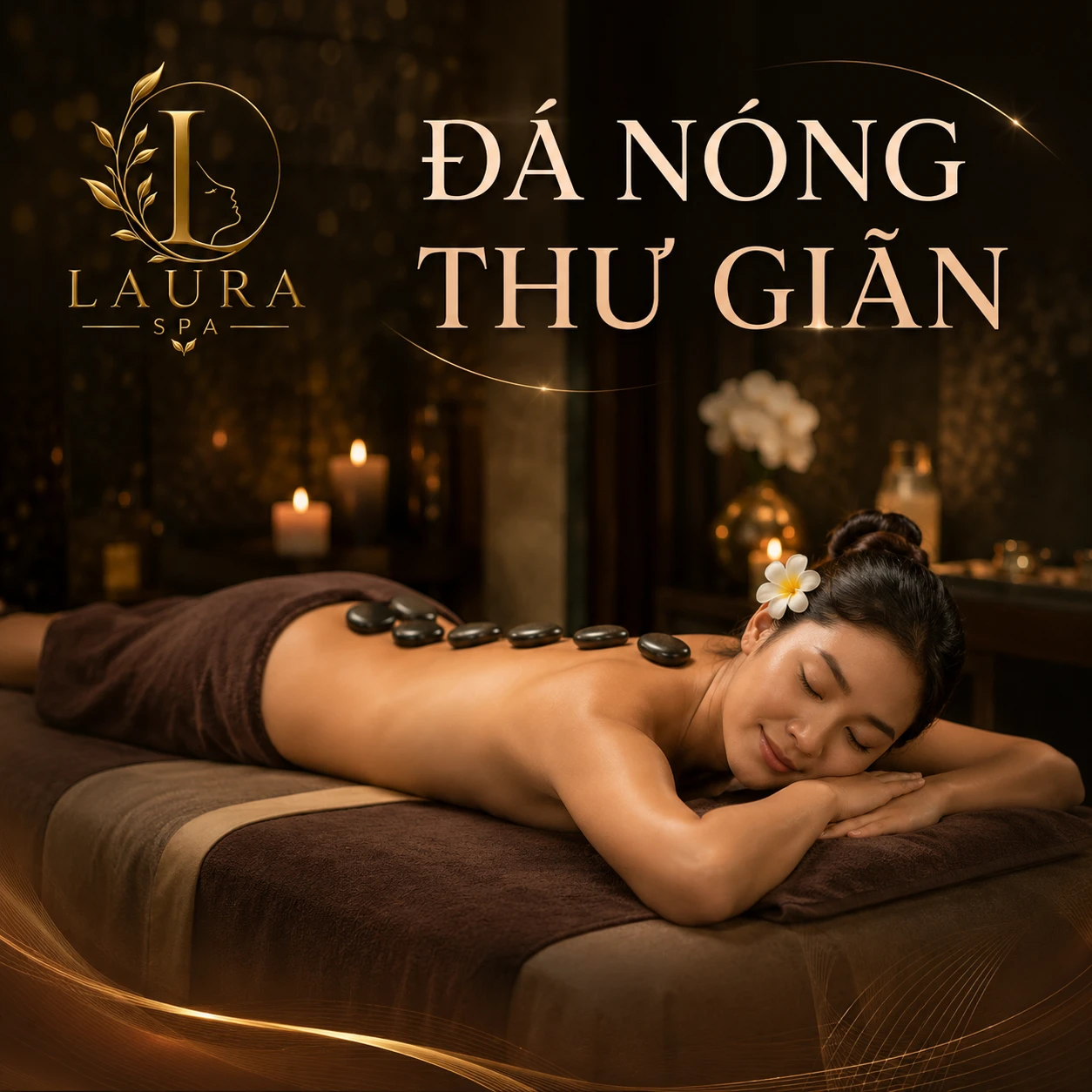 Massage đá nóng thư giãn